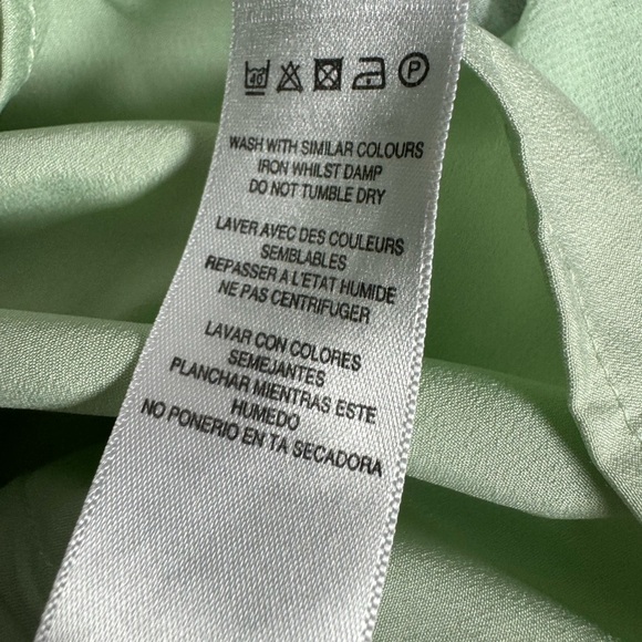 ASOS Midi Elegant Mint Green Sleeveless Dress Size 8 - Picture 5 of 10